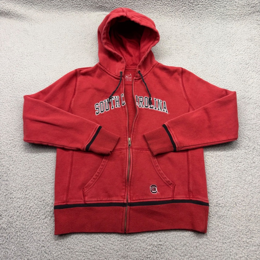 Nike F8BOV 19114X Womens Large South Carolina Gamecocks Garnet Full-Zip Hoodie
